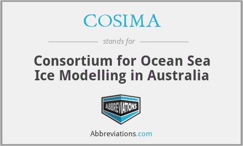 COSIMA - Consortium for Ocean Sea Ice Modelling in Australia