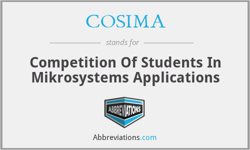 COSIMA - Competition Of Students In Mikrosystems Applications