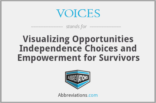 VOICES - Visualizing Opportunities Independence Choices and Empowerment for Survivors