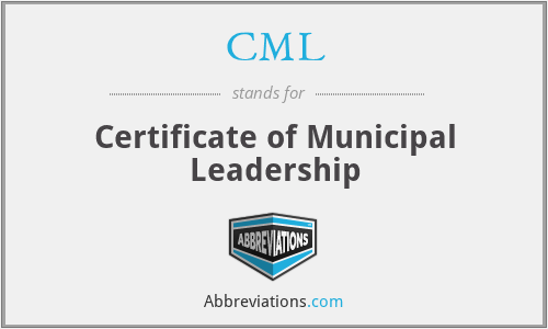 CML - Certificate of Municipal Leadership