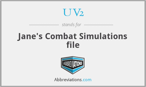 UV2 - Jane's Combat Simulations file