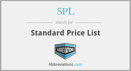 SPL - Standard Price List