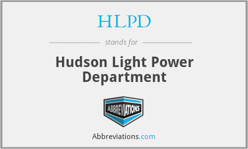 HLPD - Hudson Light Power Department