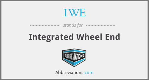 IWE - Integrated Wheel End