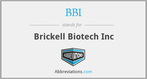 BBI - Brickell Biotech Inc