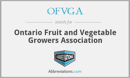 OFVGA - Ontario Fruit and Vegetable Growers Association