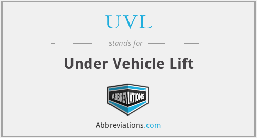 UVL - Under Vehicle Lift