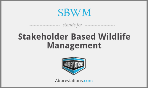 SBWM - Stakeholder Based Wildlife Management