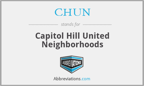 CHUN - Capitol Hill United Neighborhoods