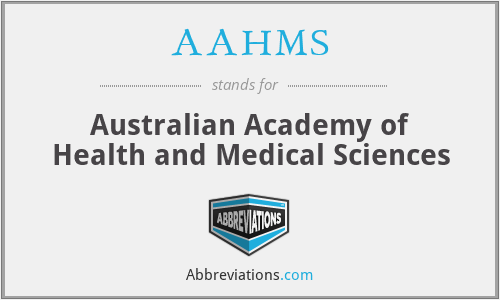 AAHMS - Australian Academy of Health and Medical Sciences