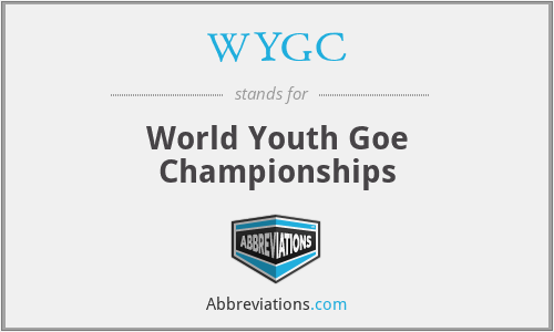 WYGC - World Youth Goe Championships