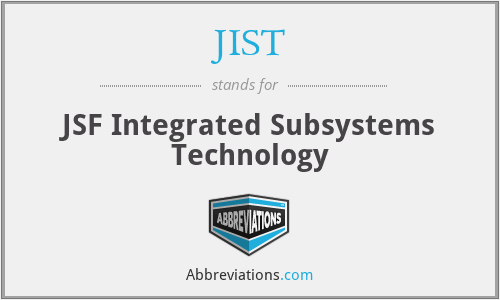 JIST - JSF Integrated Subsystems Technology