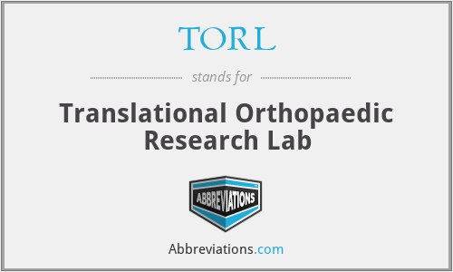 TORL - Translational Orthopaedic Research Lab