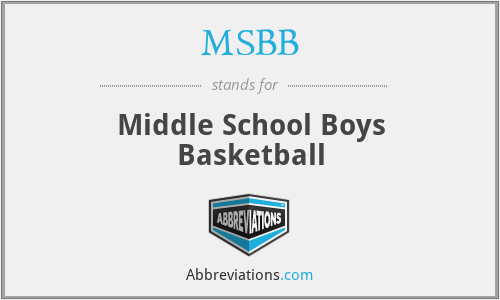 MSBB - Middle School Boys Basketball