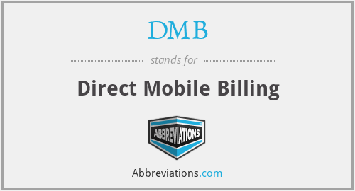 DMB - Direct Mobile Billing