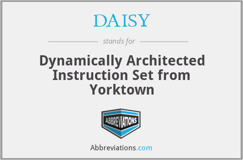DAISY - Dynamically Architected Instruction Set from Yorktown