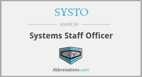 SYSTO - Systems Staff Officer