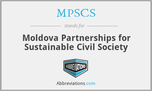 MPSCS - Moldova Partnerships for Sustainable Civil Society