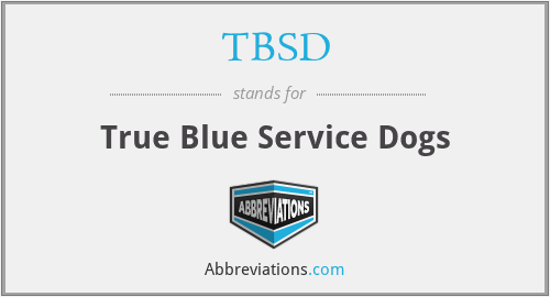 TBSD - True Blue Service Dogs