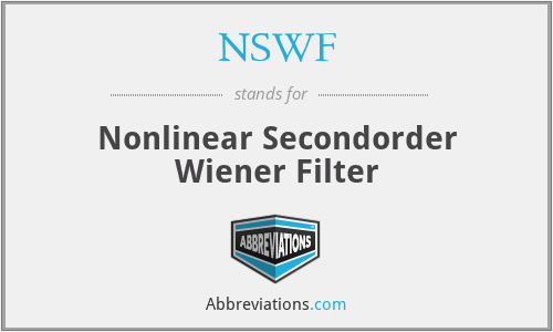 NSWF - Nonlinear Secondorder Wiener Filter