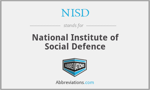 NISD - National Institute of Social Defence