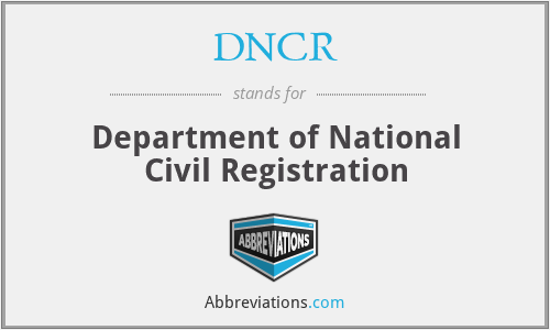 DNCR - Department of National Civil Registration