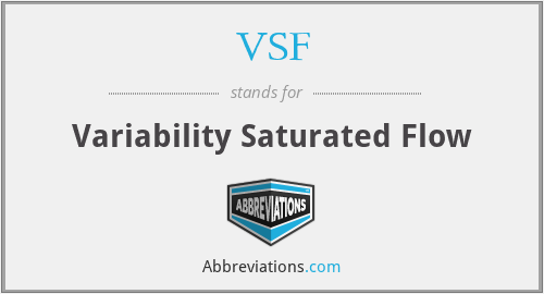 VSF - Variability Saturated Flow