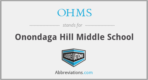 OHMS - Onondaga Hill Middle School
