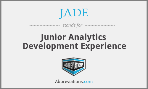 JADE - Junior Analytics Development Experience