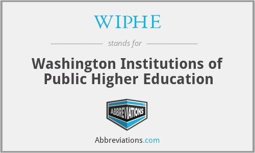 WIPHE - Washington Institutions of Public Higher Education