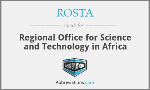 ROSTA - Regional Office for Science and Technology in Africa