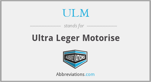 ULM - Ultra Leger Motorise