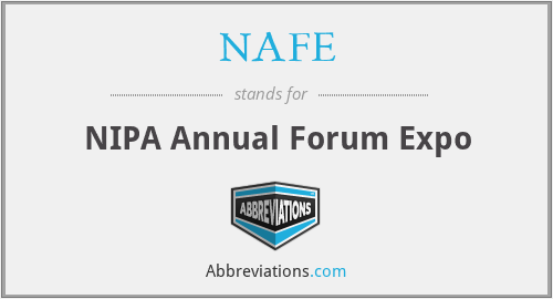 NAFE - NIPA Annual Forum Expo