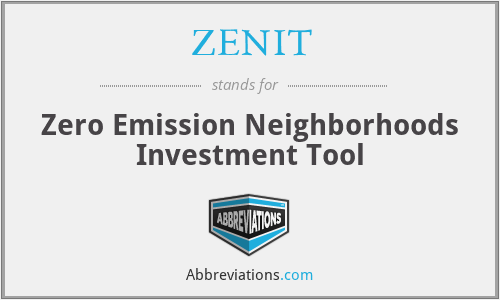 ZENIT - Zero Emission Neighborhoods Investment Tool