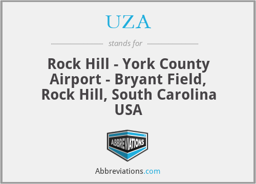 UZA - Rock Hill - York County Airport - Bryant Field, Rock Hill, South Carolina USA