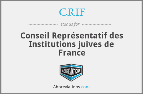 CRIF - Conseil Représentatif des Institutions juives de France