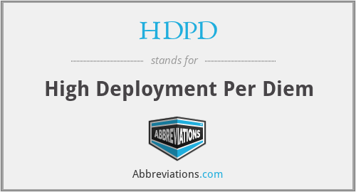 HDPD - High Deployment Per Diem