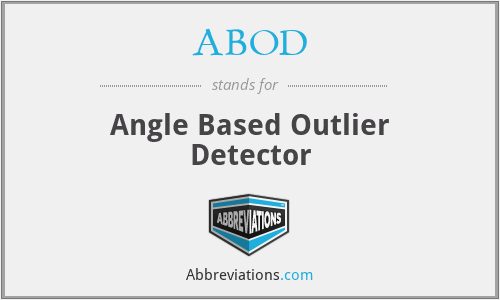 ABOD - Angle Based Outlier Detector
