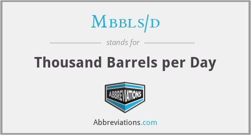Mbbls/d - Thousand Barrels per Day