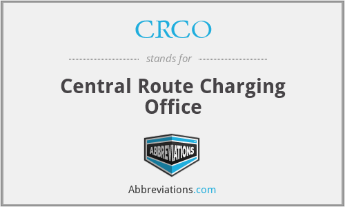 CRCO - Central Route Charging Office