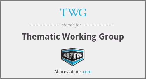 TWG - Thematic Working Group