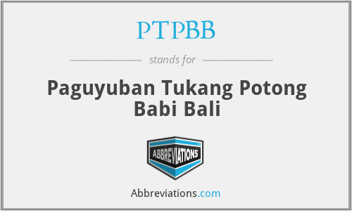 PTPBB - Paguyuban Tukang Potong Babi Bali