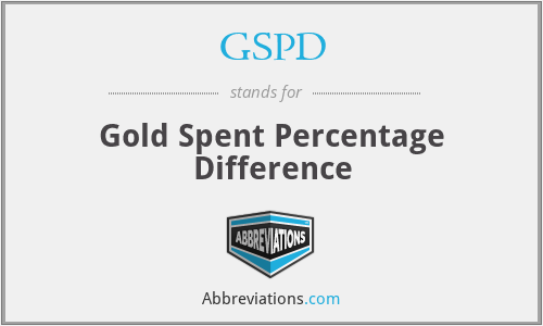 GSPD - Gold Spent Percentage Difference