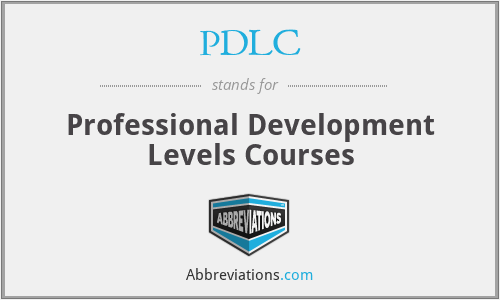 PDLC - Professional Development Levels Courses