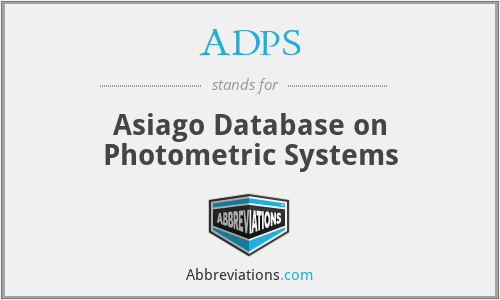 ADPS - Asiago Database on Photometric Systems