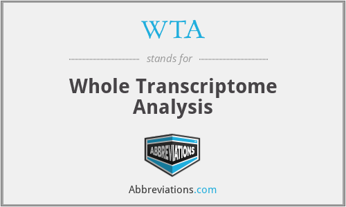WTA - Whole Transcriptome Analysis