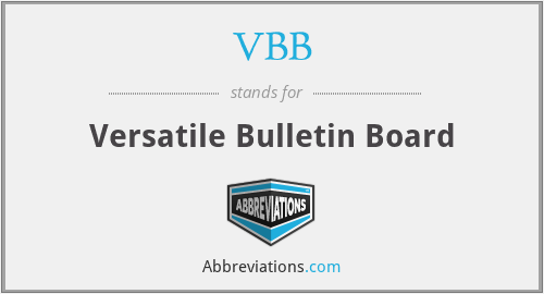 VBB - Versatile Bulletin Board