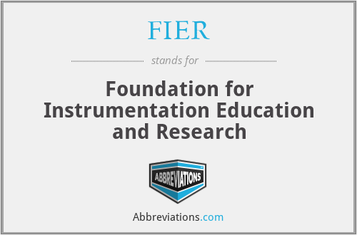 FIER - Foundation for Instrumentation Education and Research