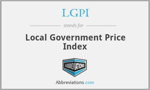 LGPI - Local Government Price Index