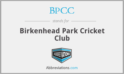 BPCC - Birkenhead Park Cricket Club